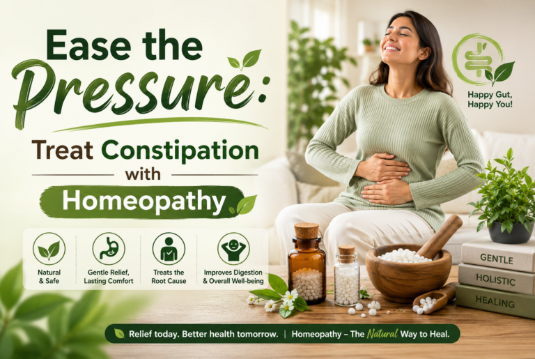 Treat constipation with homeopathy using natural remedies for healthy digestion